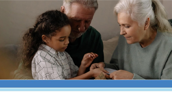 Grandparents with granddaughter