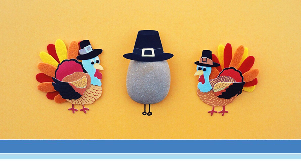 turkeys with pilgrim hats