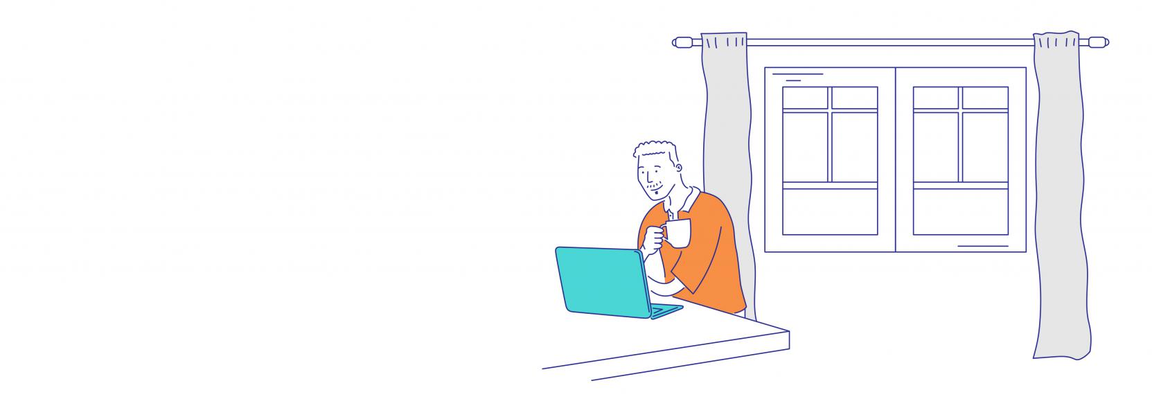 dad on computer
